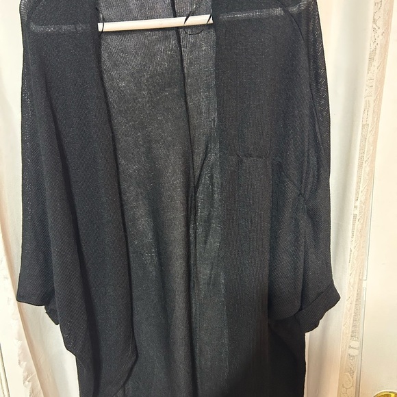 Kismet Black Cardigan with bat wings . Lightweight for the cool summer evenings - Picture 1 of 9